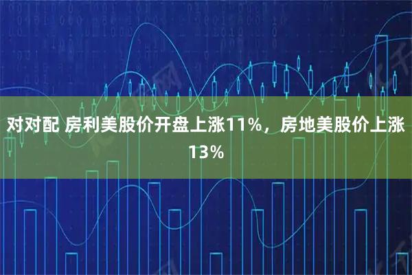 对对配 房利美股价开盘上涨11%，房地美股价上涨13%